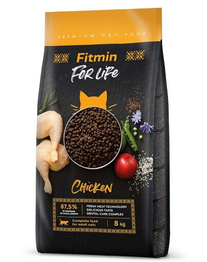 FITMIN Cat For Life Adult Chicken granule pre mačky s kuracím mäsom 8 kg