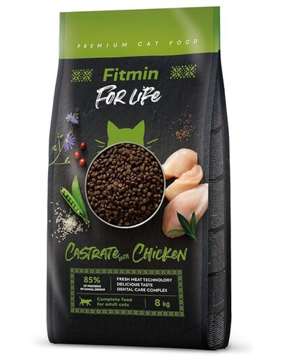 FITMIN Cat For Life Castrate Chicken granule pre kastrované mačky 1,8 kg