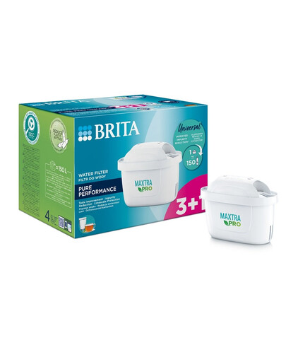 BRITA Vodný filter pre mäkkú a stredne tvrdú vodu Maxtra Pro Pure Performance, 3+1 ks