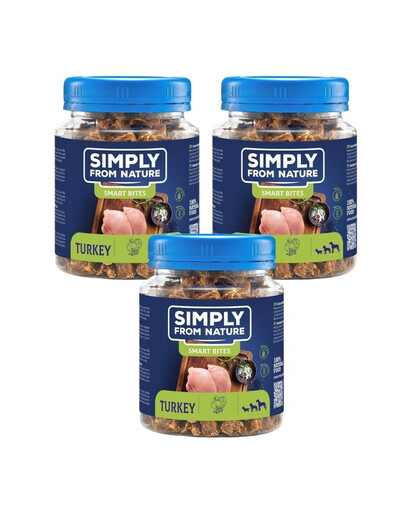 SIMPLY FROM NATURE Tréningové maškrty z morčacieho mäsa 3x130 g