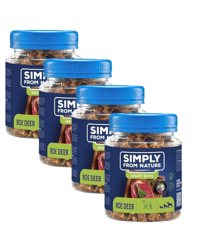 SIMPLY FROM NATURE Tréningová maškrta zo srnčieho mäsa 4x130 g