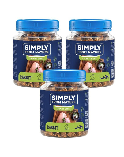 SIMPLY FROM NATURE Tréningové maškrty s králičím mäsom 3x130 g