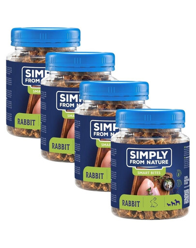 SIMPLY FROM NATURE Tréningové maškrty s králičím mäsom 4x130 g