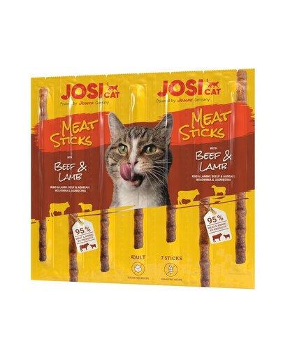 JOSERA JosiCat Meat Sticks hovädzie a jahňacie 20x35g