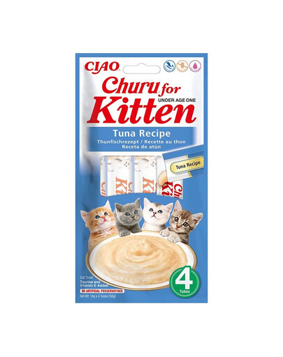 INABA Kitten Tuna 4x14 g tuniaková pochúťka pre mačky