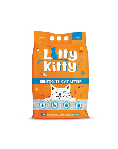 LITTY KITTY Prírodné bentonitové stelivo  5 l (4 kg)