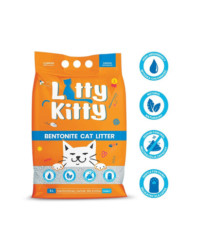 LITTY KITTY Prírodné bentonitové stelivo  5 l (4 kg)