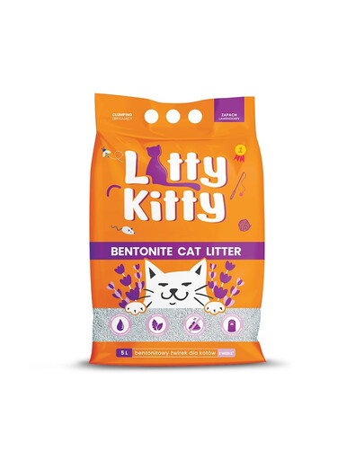 LITTY KITTY Levanduľové bentonitové stelivo 5 l (4 kg)