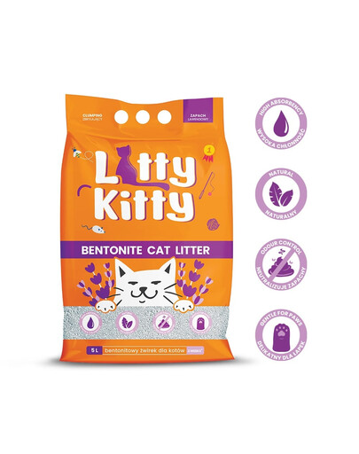 LITTY KITTY Levanduľové bentonitové stelivo 5 l (4 kg)