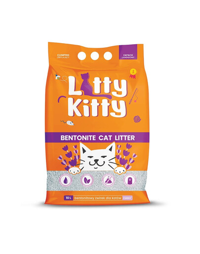 LITTY KITTY Levanduľové bentonitové stelivo 10 l (8 kg)