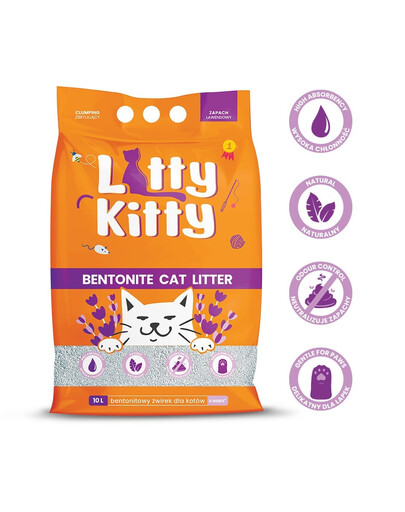 LITTY KITTY Levanduľové bentonitové stelivo 10 l (8 kg)