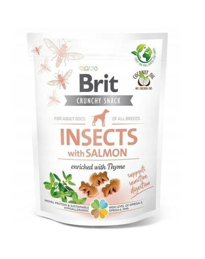 BRIT Care Dog Functional Snack Insect 3x200 g maškrty s hmyzom a lososom
