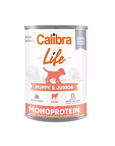 CALIBRA Dog Life Puppy&Junior Lamb with Rice 400 g