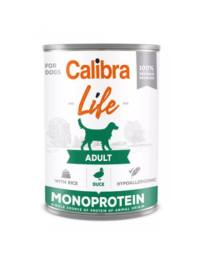 CALIBRA Dog Life Adult Duck with Rice 400 g z kaczką i ryżem