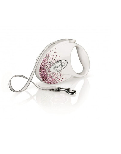 FLEXI Glam Automatické vodítko zdobené kryštálmi Swarovski
