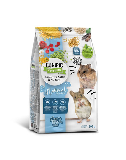 CUNIPIC Premium Hamster mini Mouse 600g karma dla chomików mini i myszy