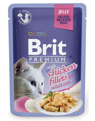 BRIT Premium Cat  Fillets in Jelly kuracie mäso v želé 24x85g