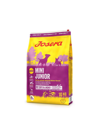 JOSERA Mini Junior 10kg + Meatlovers 400g & Denties 180g ZADARMO