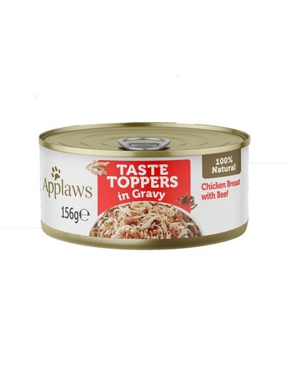 APPLAWS Taste Toppers kuracie s hovädzím mäsom v želé 72x156 g + Taste Toppers Kuracie prsia vo vývare 72x156g ZADARMO