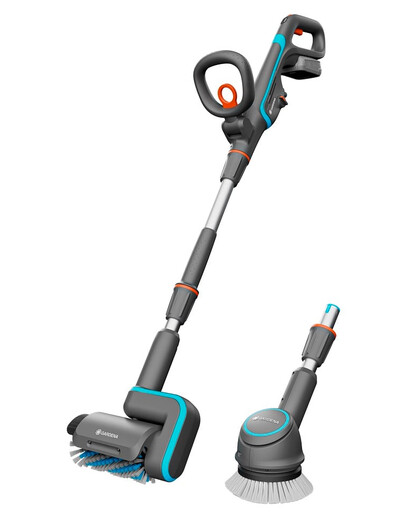 GARDENA Akumulatorowa szczotka do tarasów AquaBrush Universal 04/18V P4A z akumulatorem