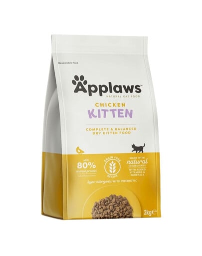 APPLAWS Cat Kitten Chicken 2 kg bezobilné krmivo s kuracím mäsom pre mačiatka