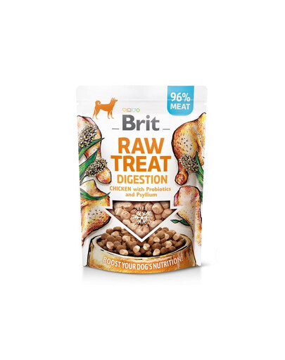 BRIT Raw Treat Freeze Dried Digestion 40 g mrazom sušená kuracia pochúťka s probiotikami pre psov