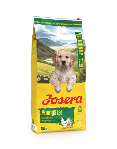 JOSERA YoungStar 12,5kg bezzbożowa karma dla szczeniąt z kurczakiem i ziemniakami