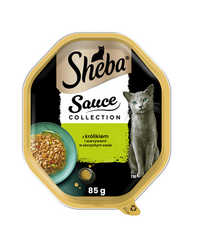 SHEBA Sauce Speciale s králikom, kačicou a zeleninou 85g - krmivo pre mačky v omáčke