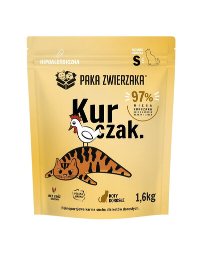 PAKA ZWIERZAKA Karma sucha Kurczak dla kota S 1,6 kg