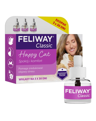 FELIWAY Classic 3 wkłady uzupełniający - feromony dla kota