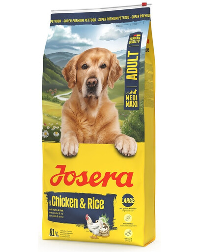 JOSERA Chicken with Rice Adult 12,5kg lekkostrawna karma dla średnich i dużych ras