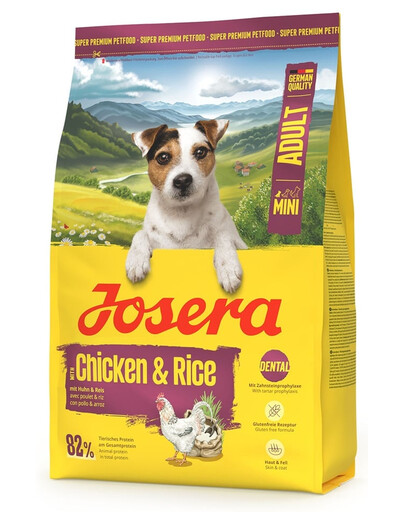 JOSERA Mini Adult Chicken and Rice 3kg bezglutenowa karma dla psów małych ras