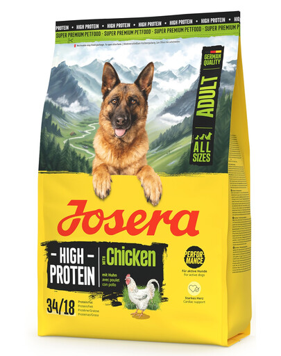 JOSERA High Protein Adult Chicken 3kg wysokoenergetyczna karma dla psów sportowych