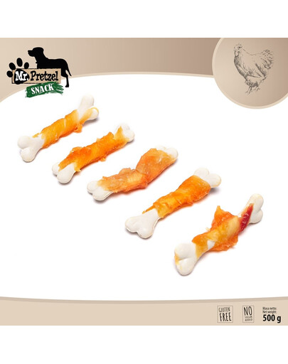 MR. PRETZEL Kostki z miękkim kurczakiem 500 g przysmak dla psa