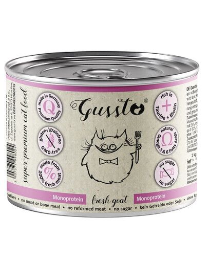 GUSSTO Cat Fresh Goat mokra karma dla kotów z koziną 200g