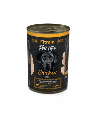 FITMIN For Life dog pate pasztet z kurczakiem dla psa 400 g