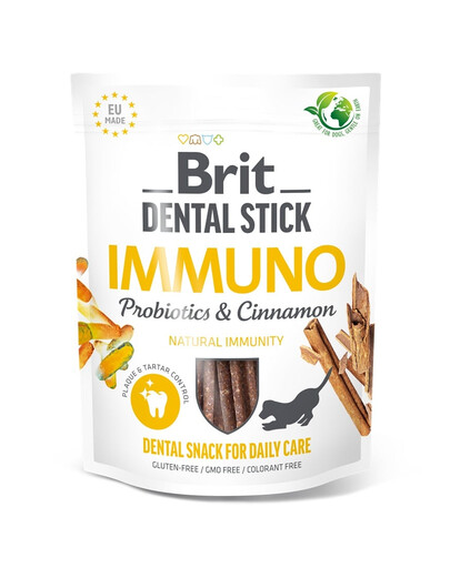 BRIT Dental Stick Immuno probiotiká a škorica 251 g zubná maškrta pre psov podporujúcich imunitu