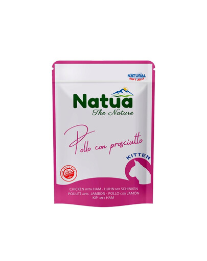 NATUA Natural Kuracie so šunkou v želé pre mačiatka 70 g