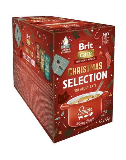 BRIT Care Cat Christmas Soup Multipack 15x75g sada polievok pre mačky