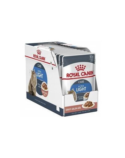 ROYAL CANIN Ultra Light v omáčke 85g - mokré krmivo v omáčke pre dospelé mačky so sklonom k ​​nadváhe