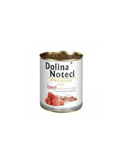 Dolina Noteci Premium čisté hovädzie s ryžou 800g - vlhké krmivo pre psov 800g