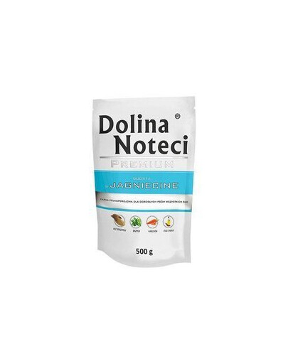 Dolina Noteci Premium taška pre psov s jahňacím mäsom 500 g