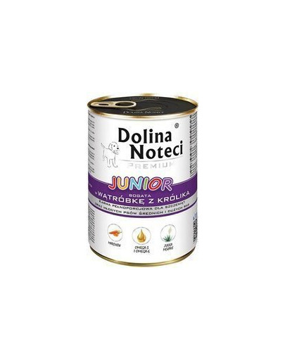 Dolina Noteci Premium Junior konzerva pre psov s králičou pečeňou 400 g