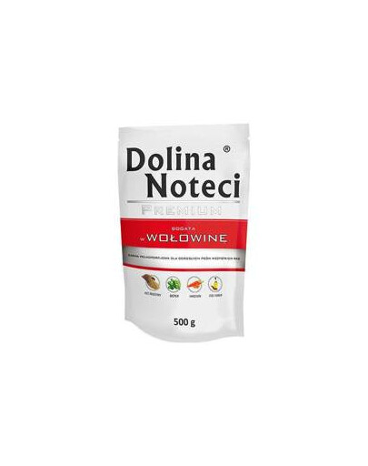 Dolina Noteci Premium taška pre psov s hovädzím mäsom 500 g