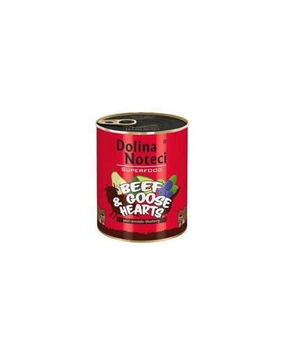 Dolina Noteci Superfood hovädzie a husacie srdce 800 g konzerva pre psov