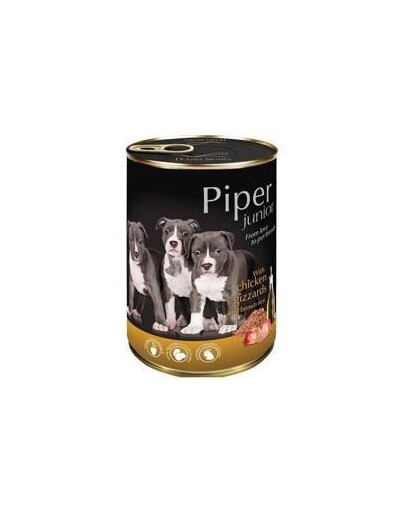 Piper junior s kuracími žalúdkami a ryžou pre šteňatá veľkých a stredných plemien 400 g