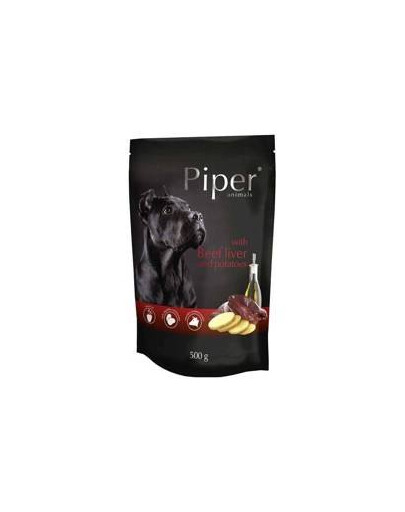 Piper doypack s hovädzou pečeňou a zemiakmi 500g - mokré krmivo pre dospelých psov veľkých a stredných plemien, 500g
