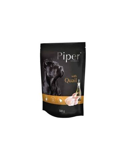 Piper doypack s prepelicami 500g - mokré krmivo pre dospelých psov stredných a veľkých plemien, 500g