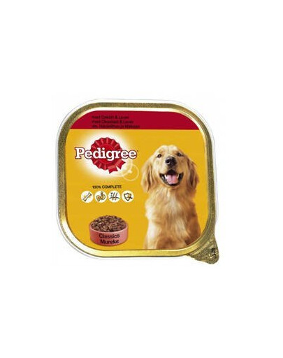 PEDIGREE Paštéta z hovädzej pečene pre dospelých psov 300g - krmivo pre dospelé psy v pene