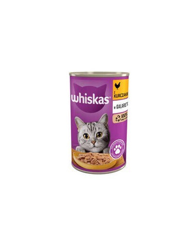WHISKAS Can Jelly Chicken 400g - krmivo pre dospelé mačky v želé
